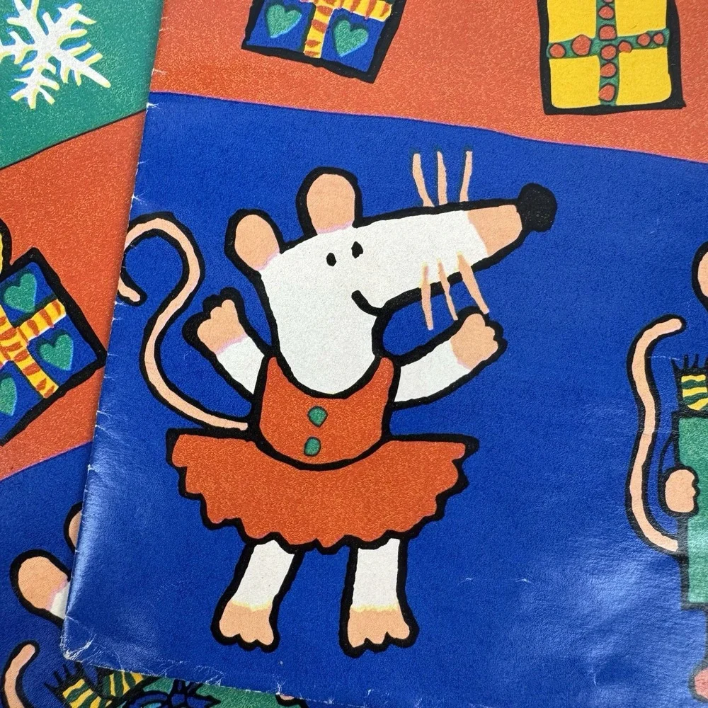 Maisy Mouse Christmas gift wrap Vintage 1998